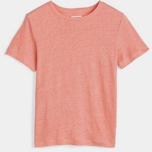 NWT Hudson North The Summer Oversized Linen T-Shirt S Rose